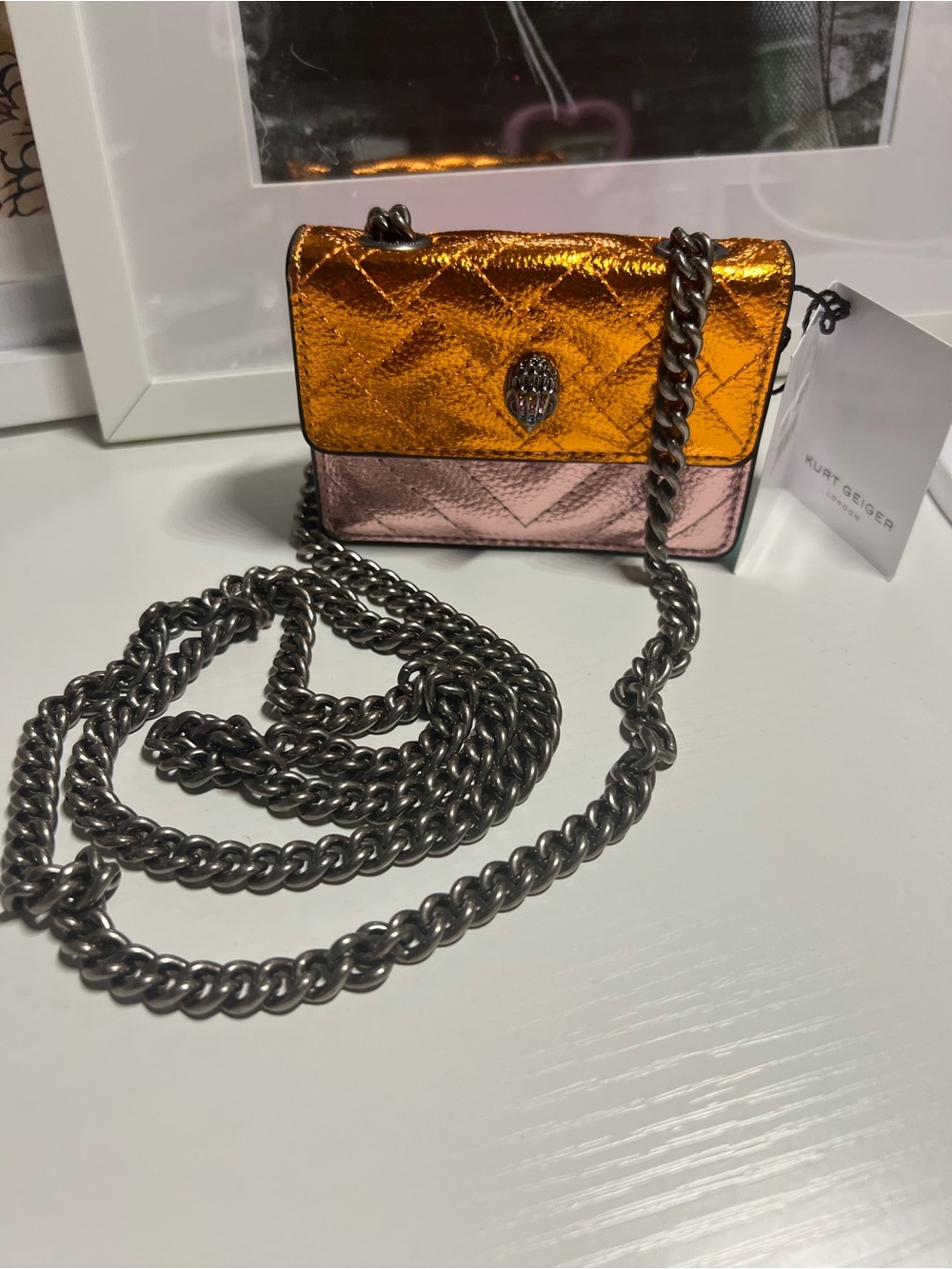 Kurt Geiger London
Micro Kensington Faux Leather Crossbody Bag